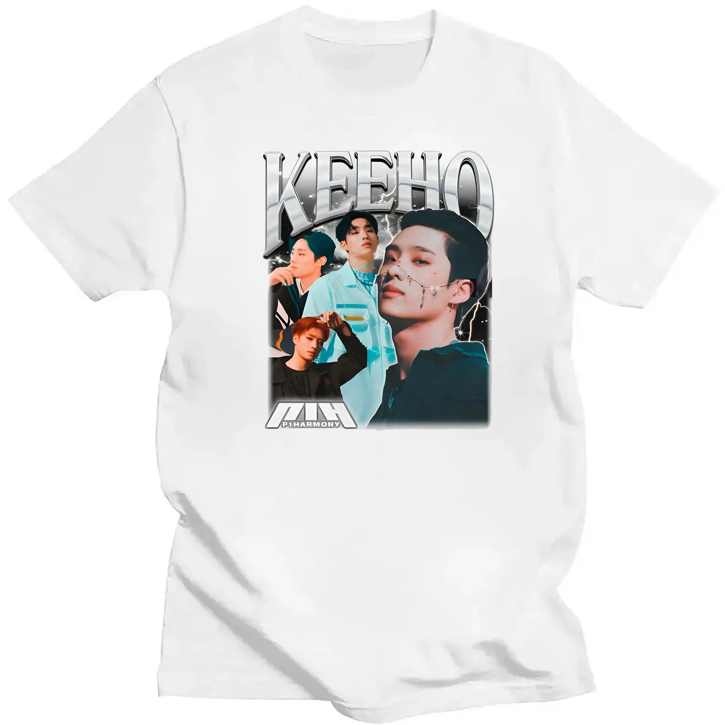 P1Harmony Keeho Women's Fashion Top Retro Bootleg Tee Kpop T-shirt Kpop Merch Kpop Gift for her or him P1Harmony Retro 90s Shirt