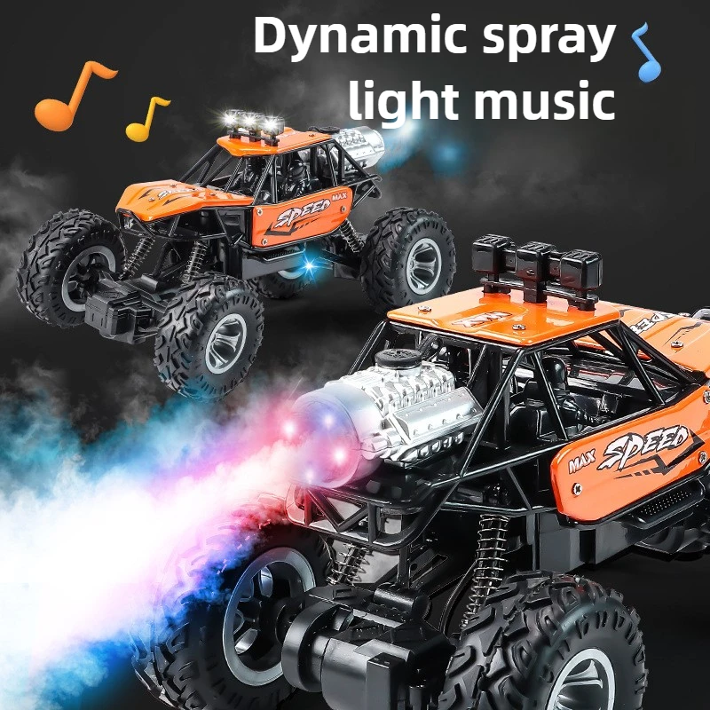 Zabawny prezent - Kawaii Toy Car, terenowe samochody RC z metalową konstrukcją, zdalnie sterowane, odporne na uderzenia, z funkcją wyrzutu powietrza, zabawki dla dzieci.
