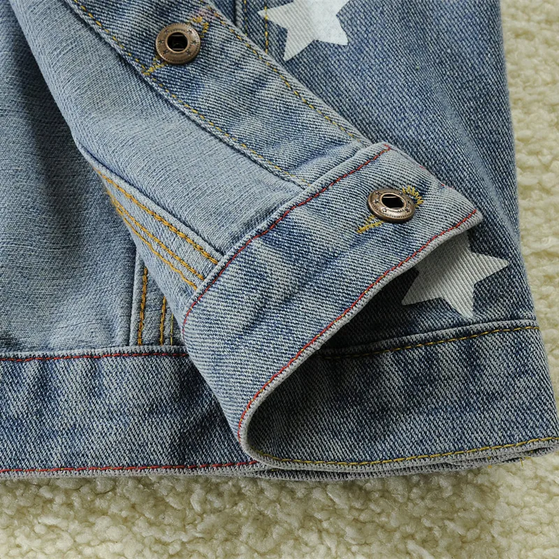 Big Boys Turn-down Collar Denim Jacket Spring Autumn Fashion Kids Stripe Patchwork Jean Coat Children Cowboy Outerwear 6