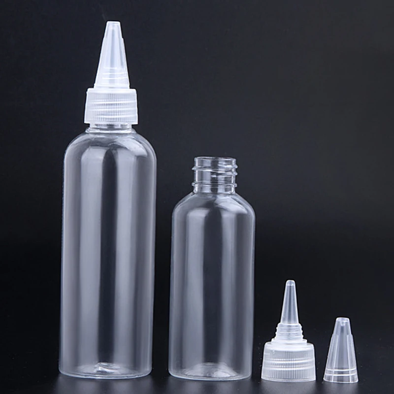 Transparent Plastic Squeeze Dropper Bottle Emulsion Extrusion Bottling Spot PET Ink Glue Empty Container Organizer Split Bottles