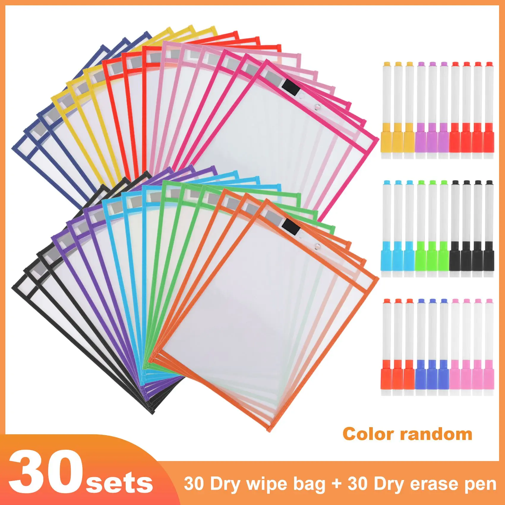 30Dry Erase Pockets Pockets Perfect Classroom Organization Reusable Dry Erase Pockets Teaching Supplies