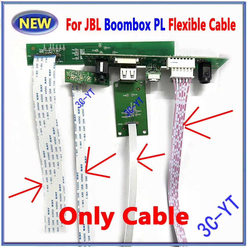 1PCS New FFC FPC Built In Flexible Cable For JBL Boombox 1 PL Green Version Flex Cable button Key Cable Charge Cable LED cable