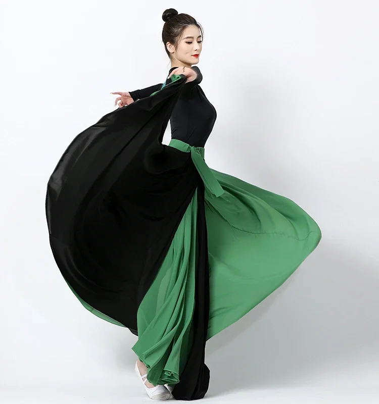 Women's new Mongolian dance costume minority art test big swing skirt modern dance practice set