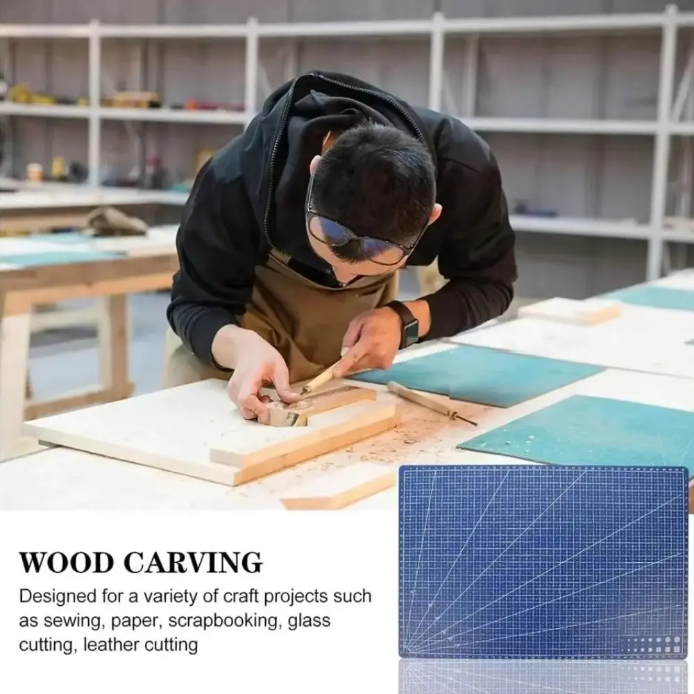 من السهل تخزين A3 PP قطع حصيرة جانب واحد عالية الجودة خليط قطع الوسادة عدم الانزلاق PP البلاستيك النقش حصيرة الخياطة