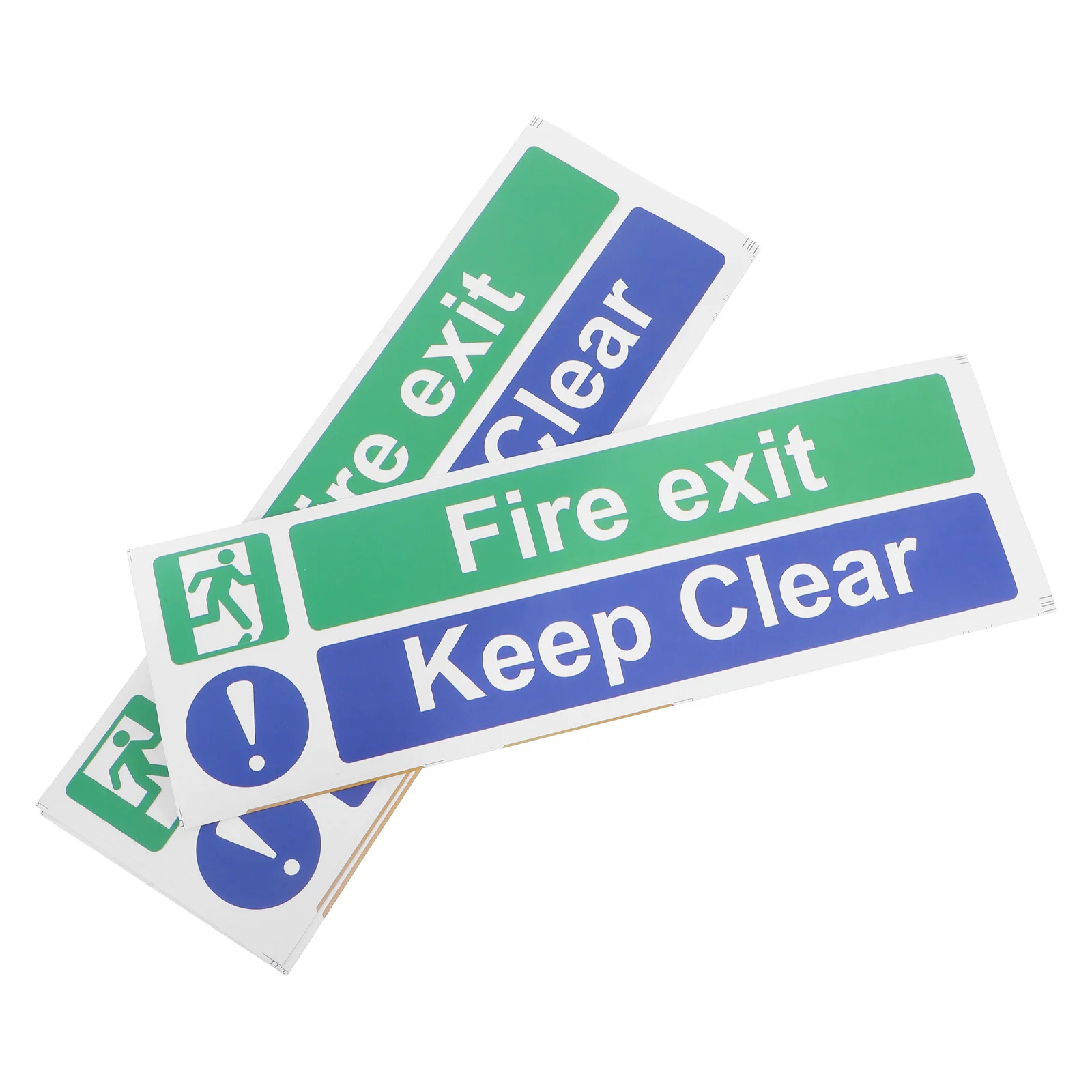 

5Pcs Fire Exit Keep Clear Adhesive Safety Stickers Durable Emergency Exit Door Signs Obstruction Warning for Office Mall School