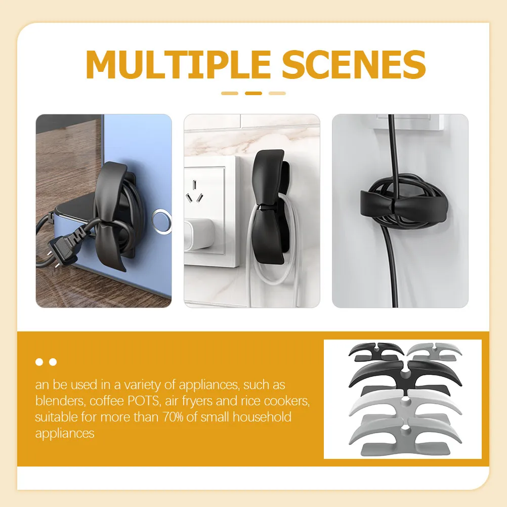 5Pcs Heavy-Duty Adhesive Cord Winder Holder for Kitchen Appliances Cord Organizer to Manage Air Fryer Coffee Maker Cooker Cables