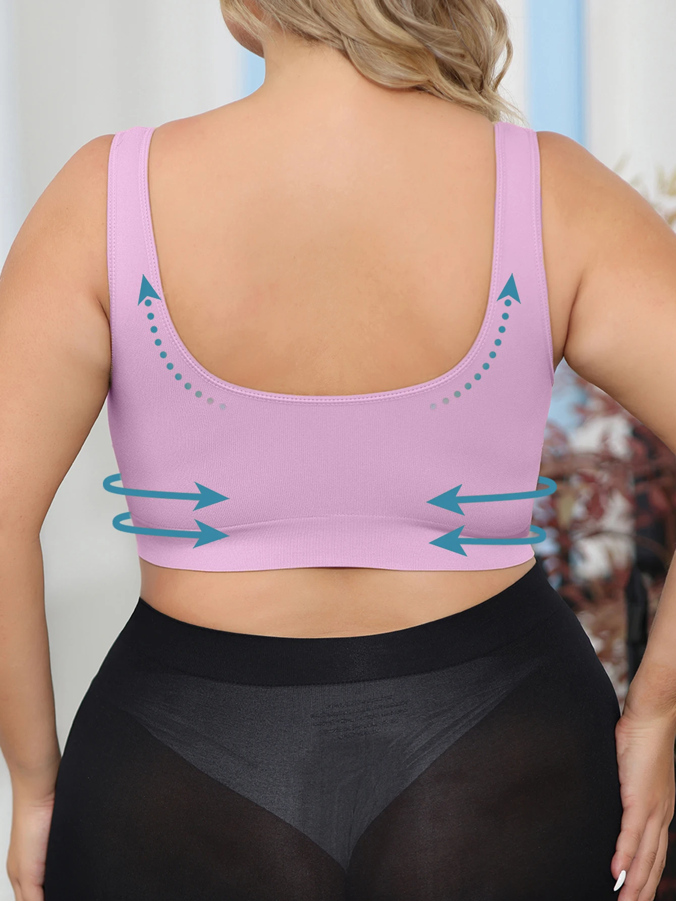 Plus Size Wireless Bra for Women Shaping Lifting Prevent Spillage And Sagging with Detachable Pads Full Coverage Comfortable Fit image 4