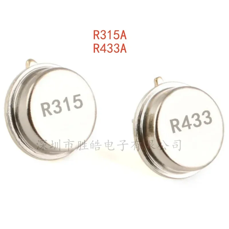 (1-5PCS)  R315 R433MHz  3 Pins  Resonator Crystal Oscillator R315A R433A Quartz Through Holes Surface Acoustic Wave KIt Round