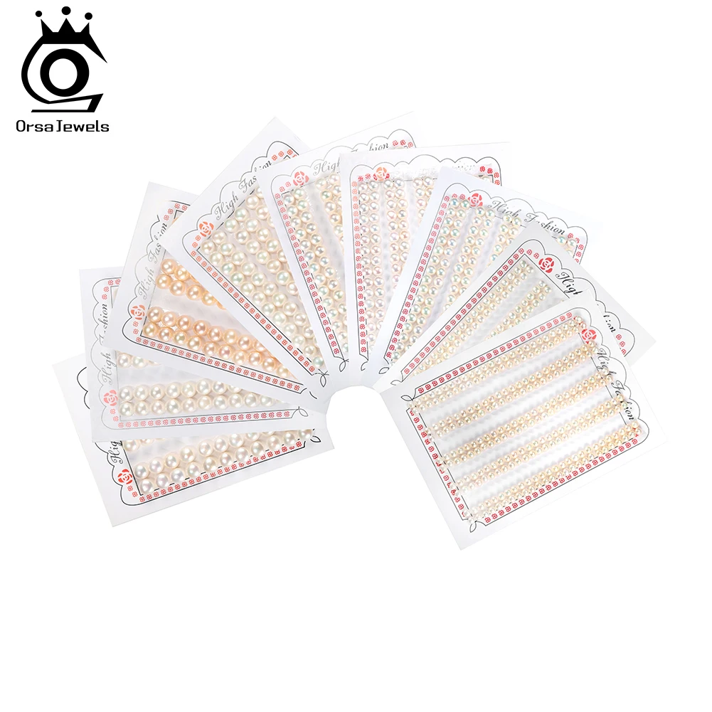 

ORSA JEWELS 1 Pack 2.5-12mm Freshwater Pearl Beads for Jewelry Making DIY Oval Shaped Pearls Beads Women Bracelet Wholesale PP12