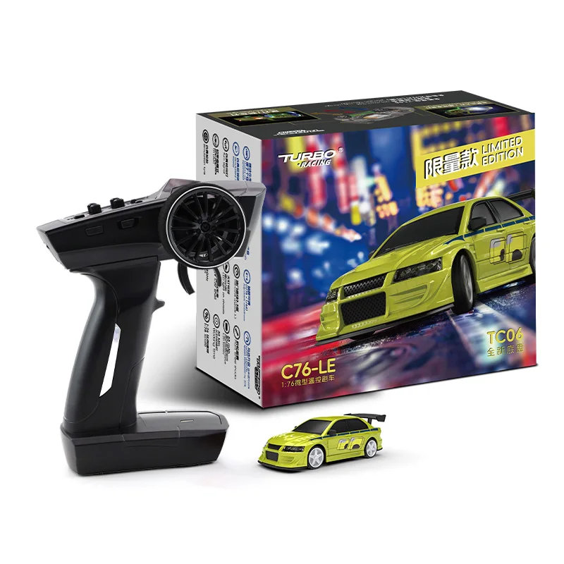 توربو سباق 1/76 C76 EVO شقة تشغيل سباق صغير RTR التحكم عن بعد على الطريق سيارة سطح المكتب لعب سيارة للكبار ألعاب أطفال هدية #6