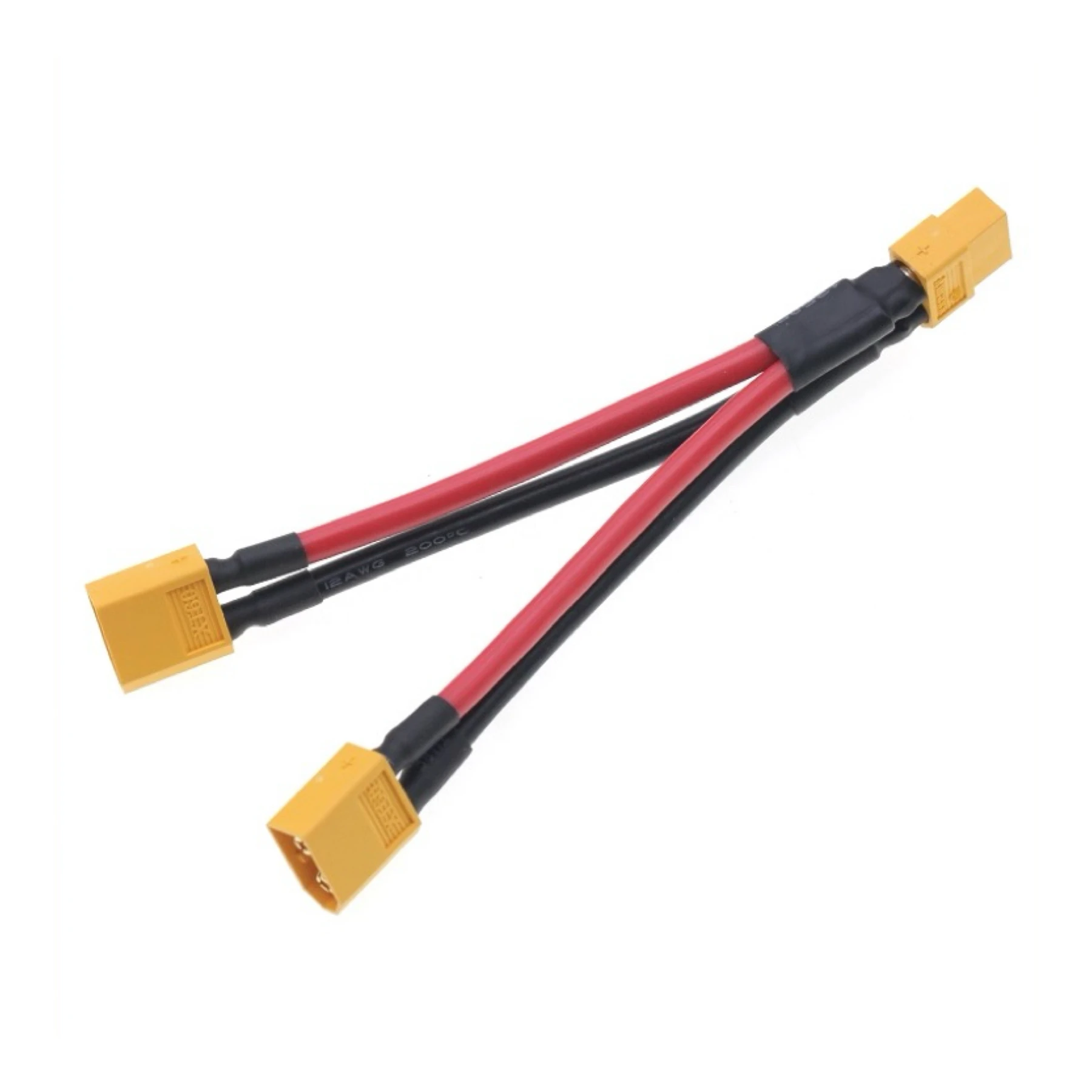 XT60 Parallel Battery Connector Male/Female Cable Dual Extension 1to2/1to3 12AWG/14AWG Silicone Wire for Battery Charger Motor