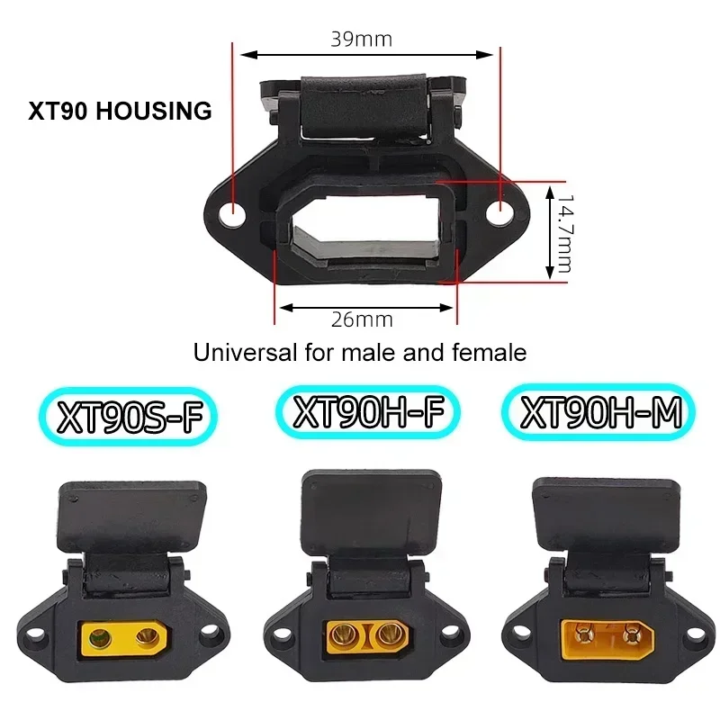 Electric Vehicle XT90S Anti-fire XT90 Power Charging Plug QS8-S Male Female Modification Interface Diamond Battery Shell Lithium
