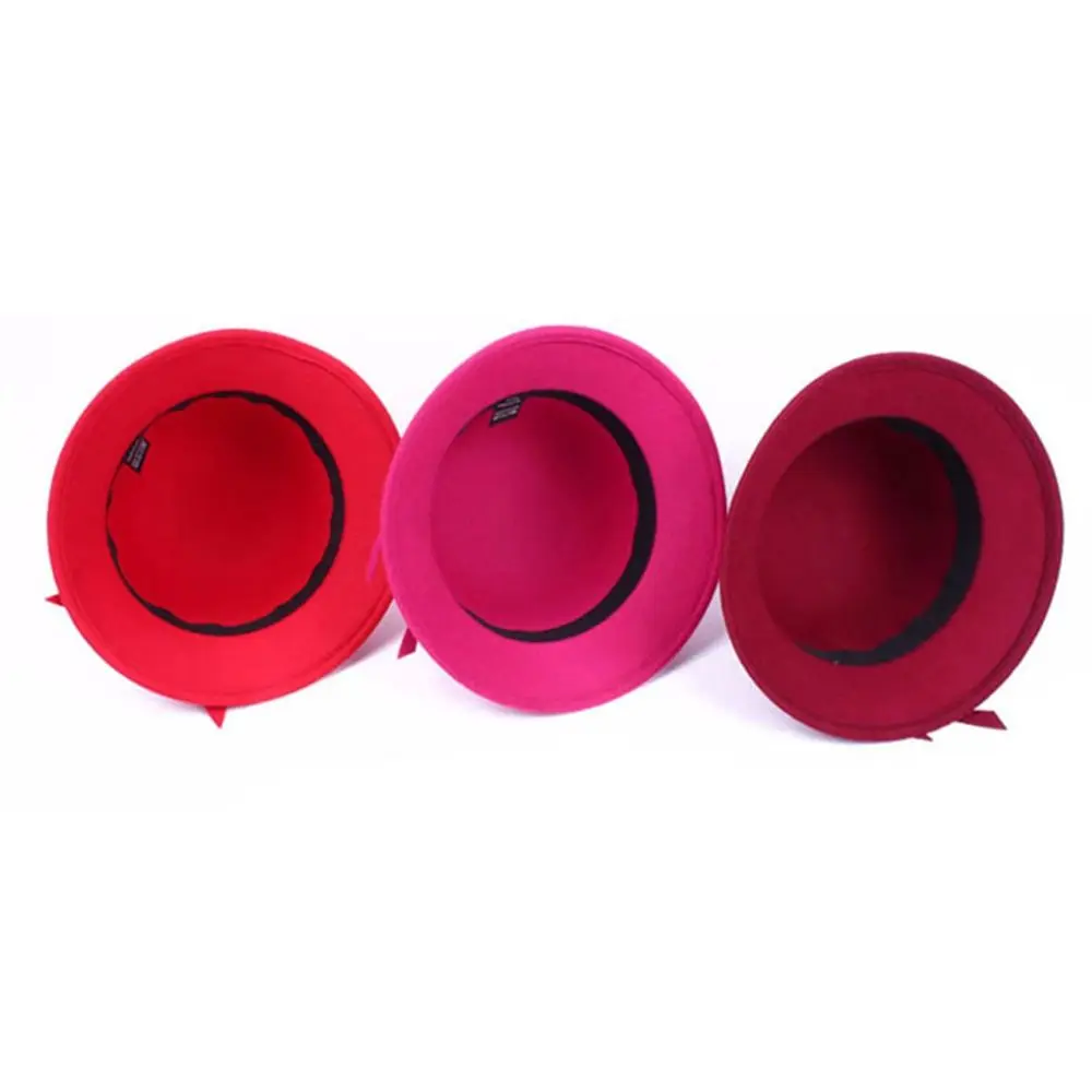 Color Wedding For Girls Wool Felt For Ladies Ceremony Gift Korean Style Fisherman Hat Panama Hat Pearl Fedora Hat Bucket Cap