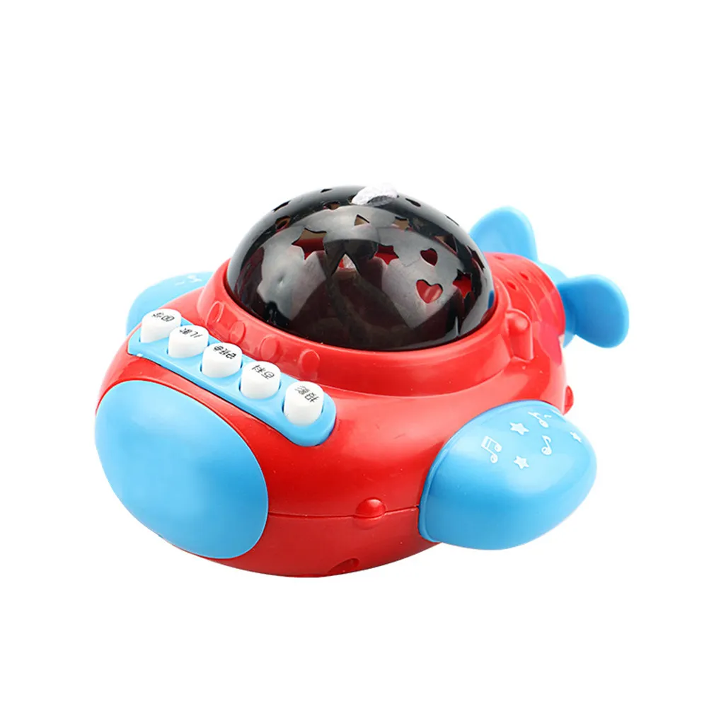 Red Baby Infant Kids Children Multifunction Plane Projector Lamp Educational Appease Plane Light Galaxy Projection