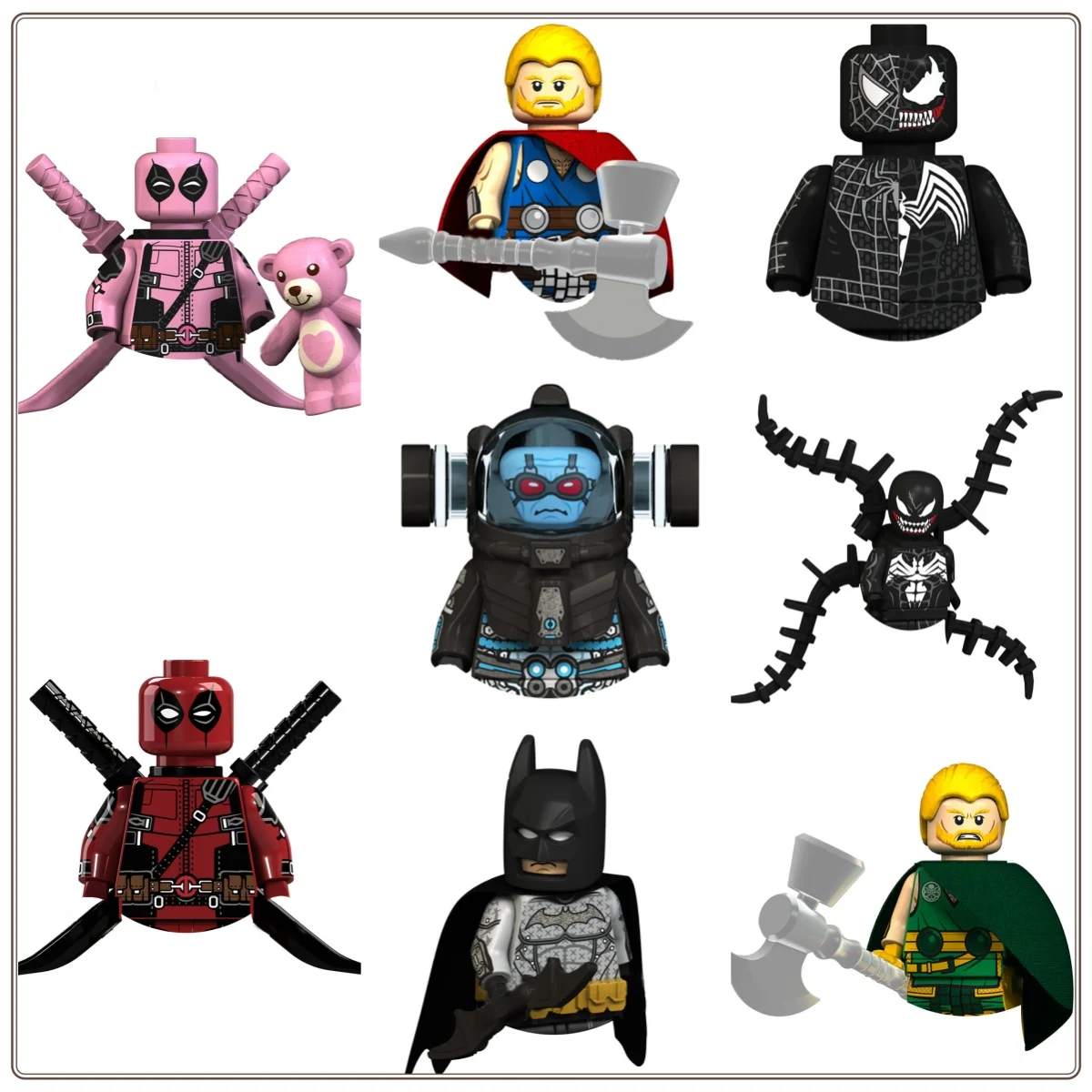 

KT1004 Superhero Avengers Thor Deadpool Animated characters Cartoon characters Mini building blocks Adult children brick toys