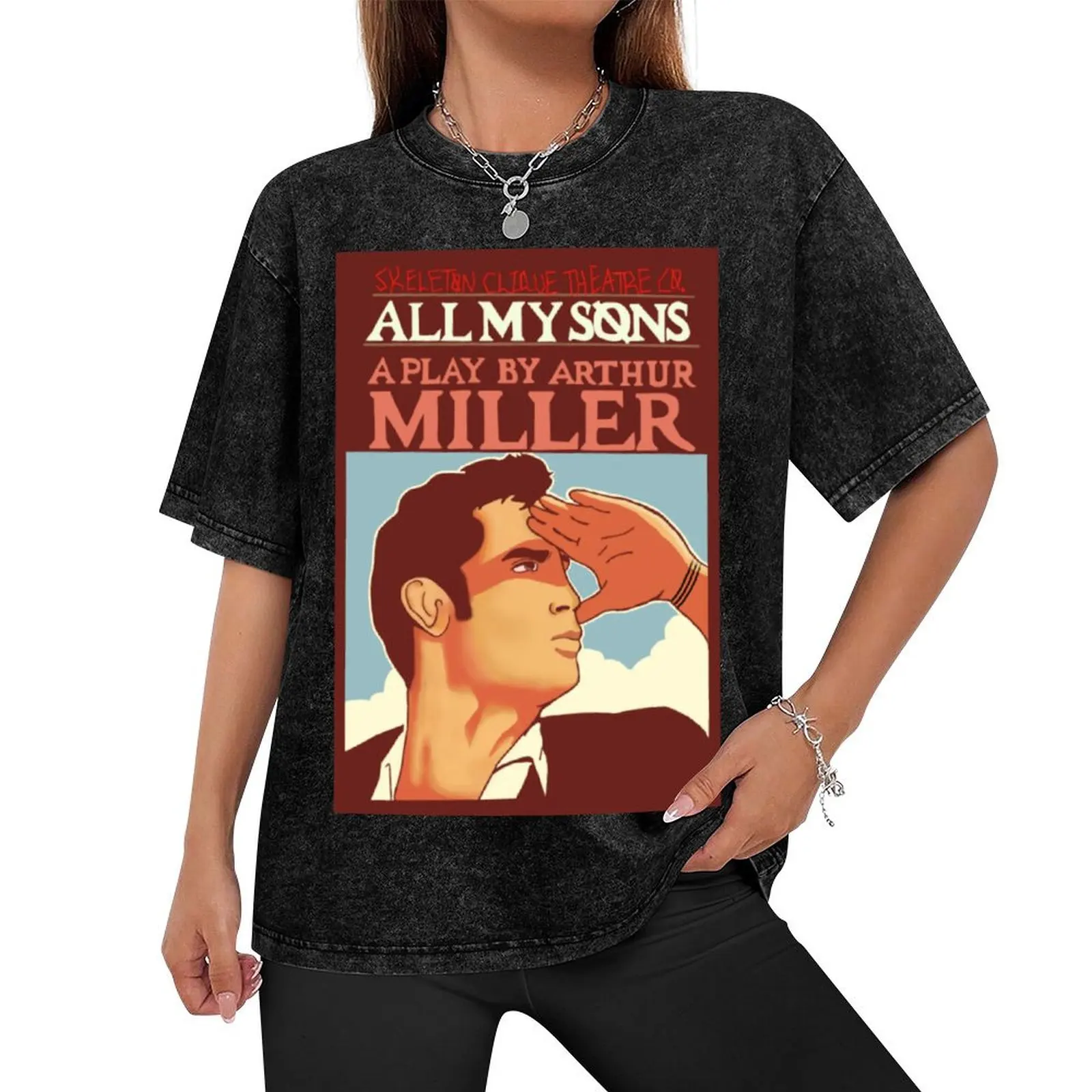 all my sons playbill top T-Shirt oversized graphic shirts Aesthetic clothing custom t-shirts mens t shirts casual stylish