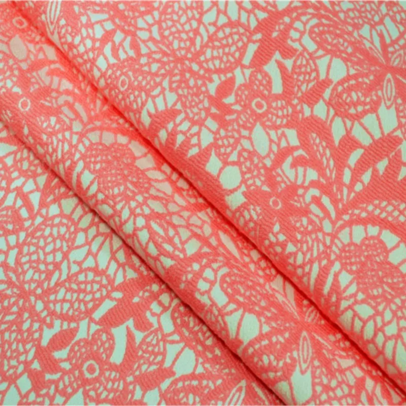 

Deep pink three-dimensional jacquard stretch fashion fabric coat skirt cheongsam