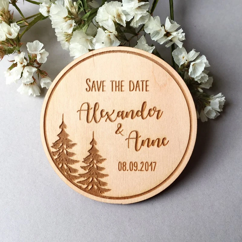 personalize names Save the date magnets,wooden save the date magnets, wedding announcement,Wedding Invitation