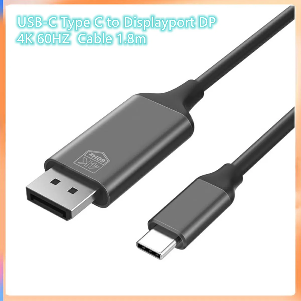 USB-C 유형 C 남성 Displayport DP 남성 어댑터 변환기 케이블 1.8m 60HZ Macbook Dell XPS 빠른