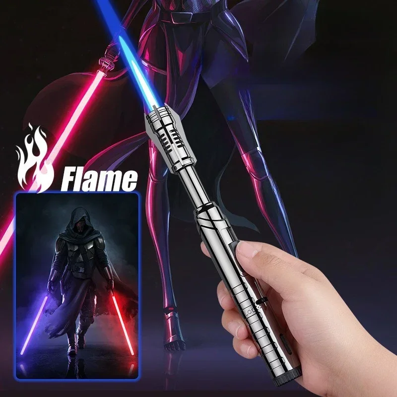 

Black Samurai Lightsaber Windproof Lighter High Temperature Resistant Moxibustion Outdoor Barbecue Inflatable Igniter