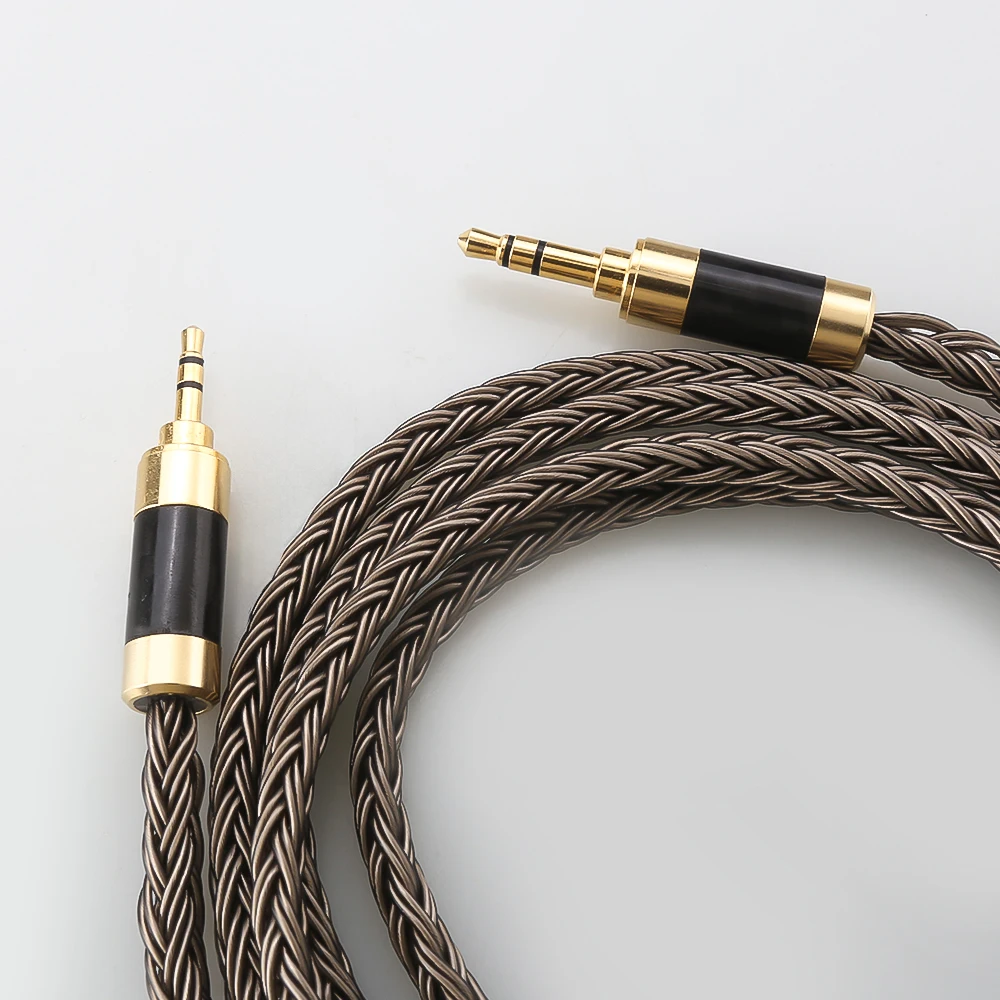 HiFi 16 Core 7N OCC 3.5mm stereo male to 2.5 mm stereo aux male audio input cable speaker line for Headphone sound pc earpiece