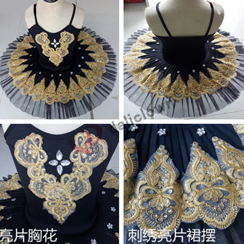 Luminoso LED light tutu di balletto professionale Black Swan Lake adult kids ballet dance costume ragazze donne ballerina dress party