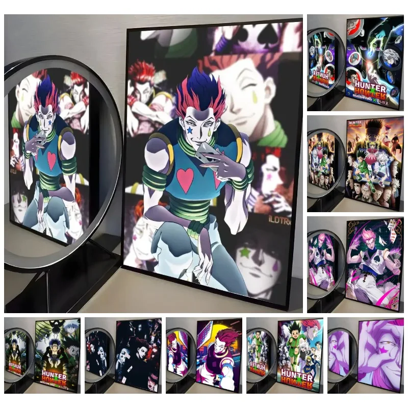 Hunter x Hunter, Hisoka, Anime, Pintura de Diamantes 5D con Perforación Redonda Completa, Mosaico de Mago, Arte de Bordado, Decoración de Pared para el Hogar, Manualidades DIY