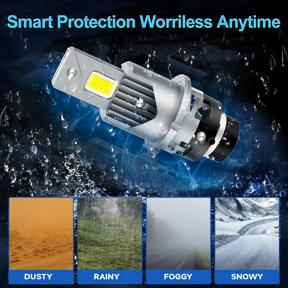 

For INFINITI JX35 2013 D2S D2R LED Headlight Bulb Super White 6000K HID Xenon Replacement Headlamp for Enhanced Visibility