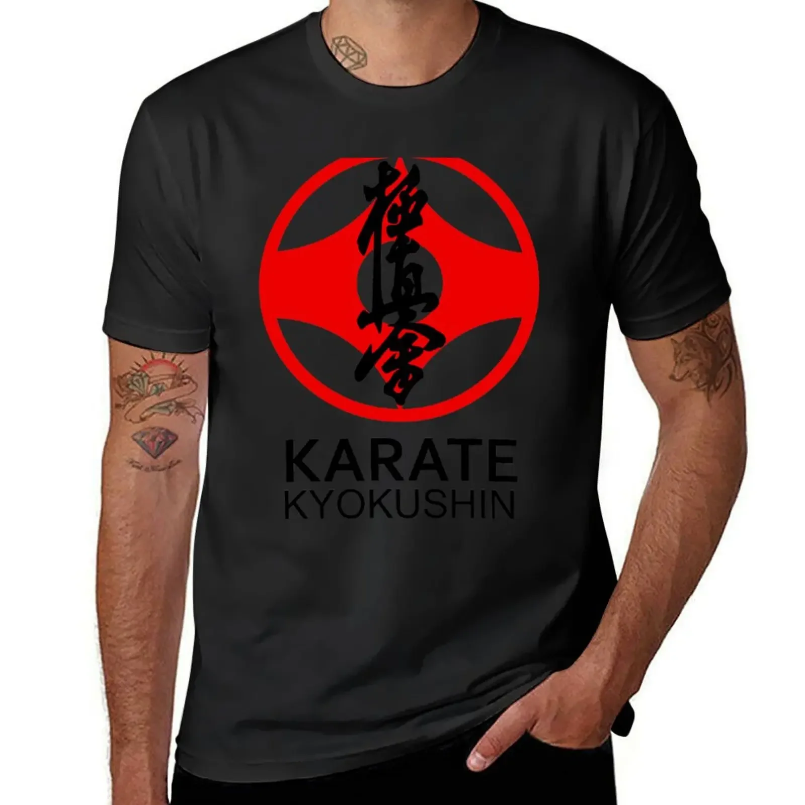 

Kyokushin Karate Kanji and Symbol T-Shirt man clothes tshirts for men