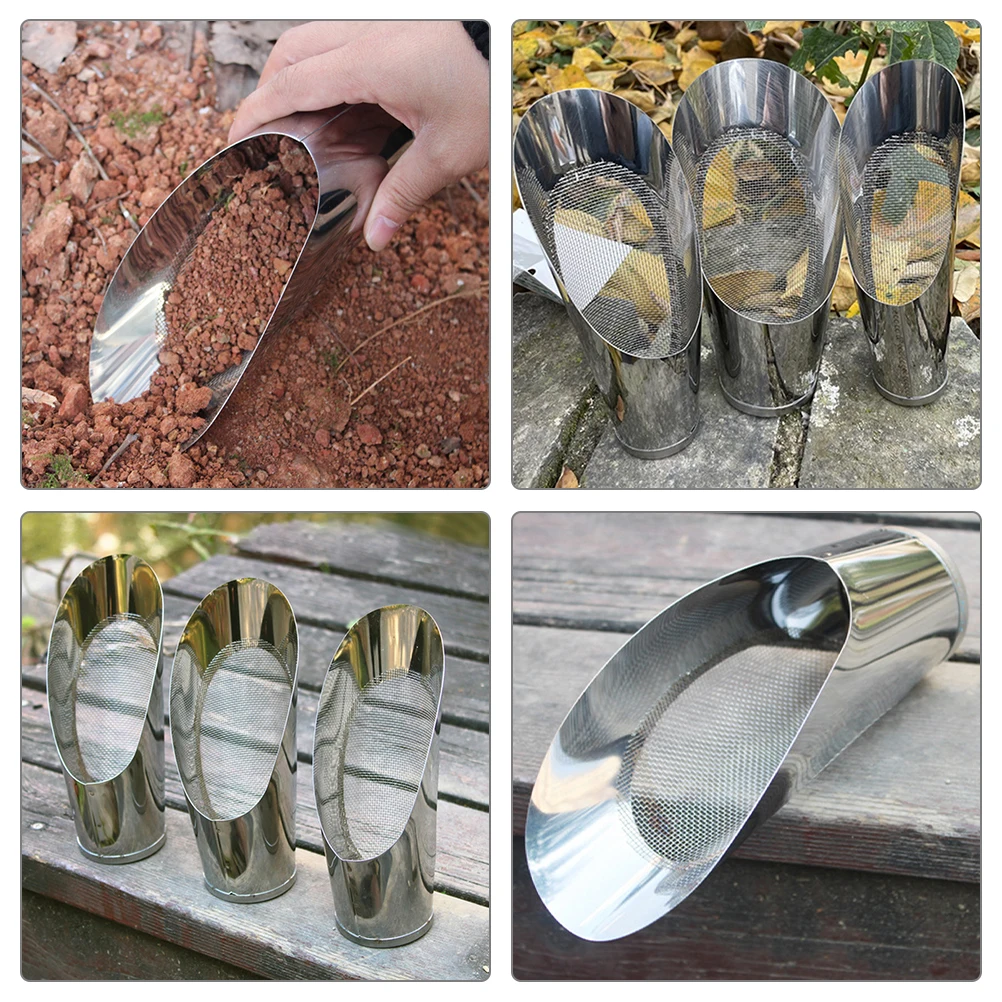 

Stainless Steel Garden Shovel Digging Sifter Design Lightweight Small Portable For Flower Planting Outdoor Soil Loosen Gardening