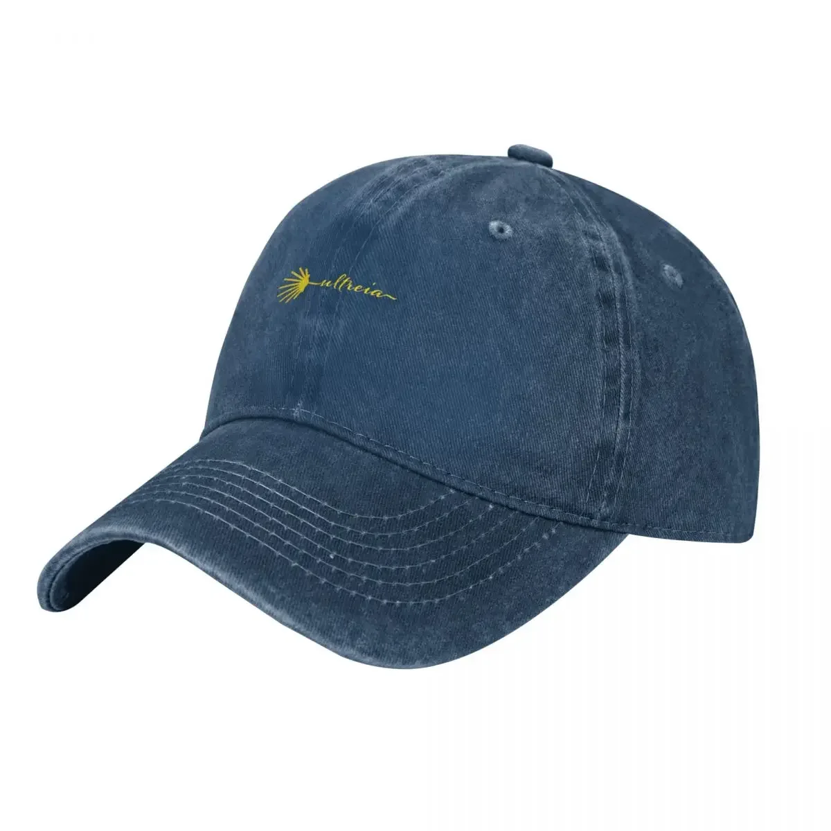 Ultreia Vopography Santiago Compostela Casquette de baseball à coque festonnée jaune, chapeau d'été à la mode pour hommes et fem