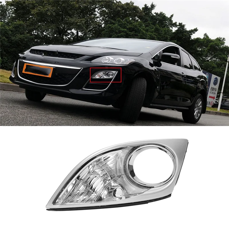 Left Side Front Bumper Corner Light Cover Fog Light Cover Fog Lamp Hood for Mazda CX7 CX-7 2009-2011