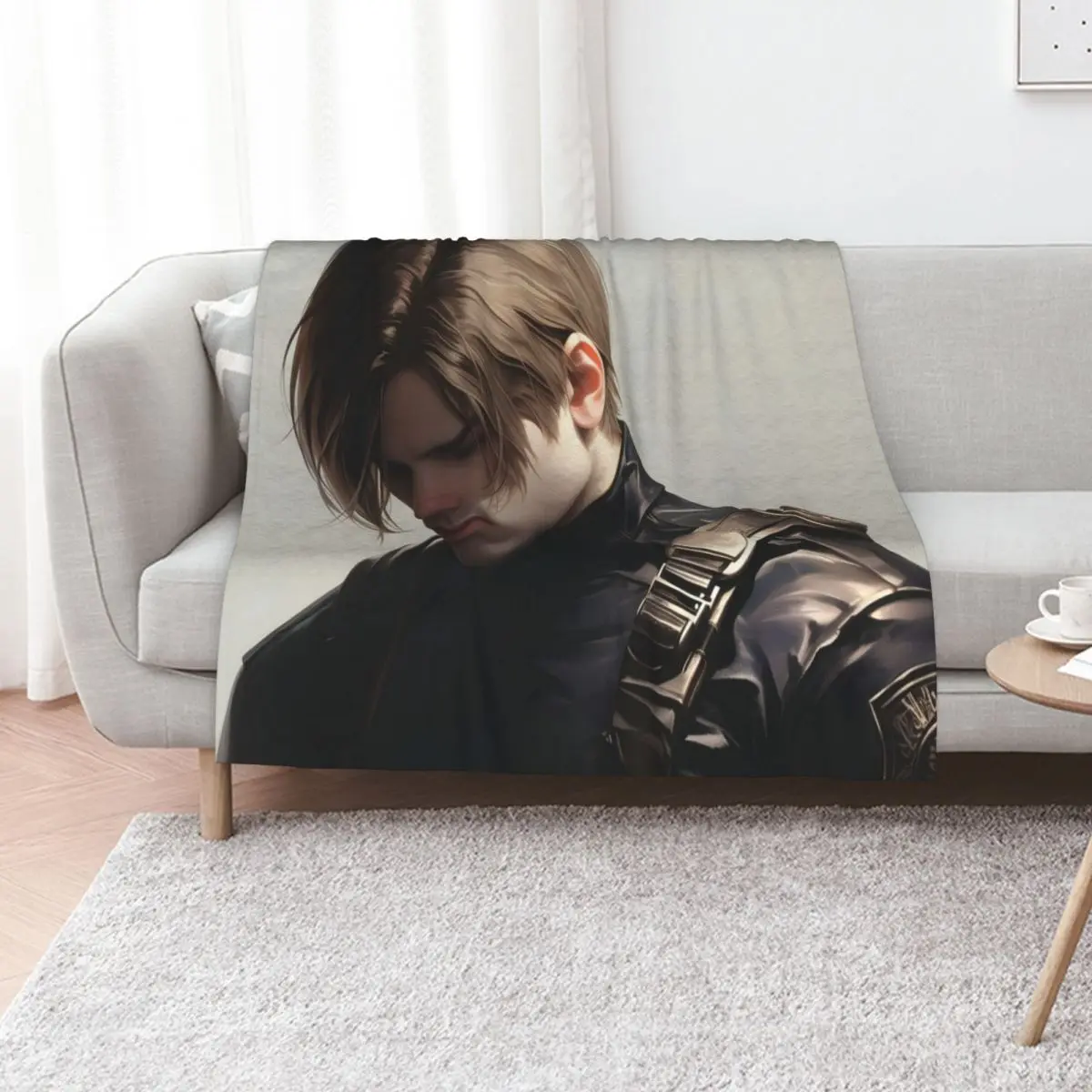 Leon Kennedy - 5 Throw Blanket warm winter Luxury Luxury Thicken Baby decorative Soft Plaid Blankets