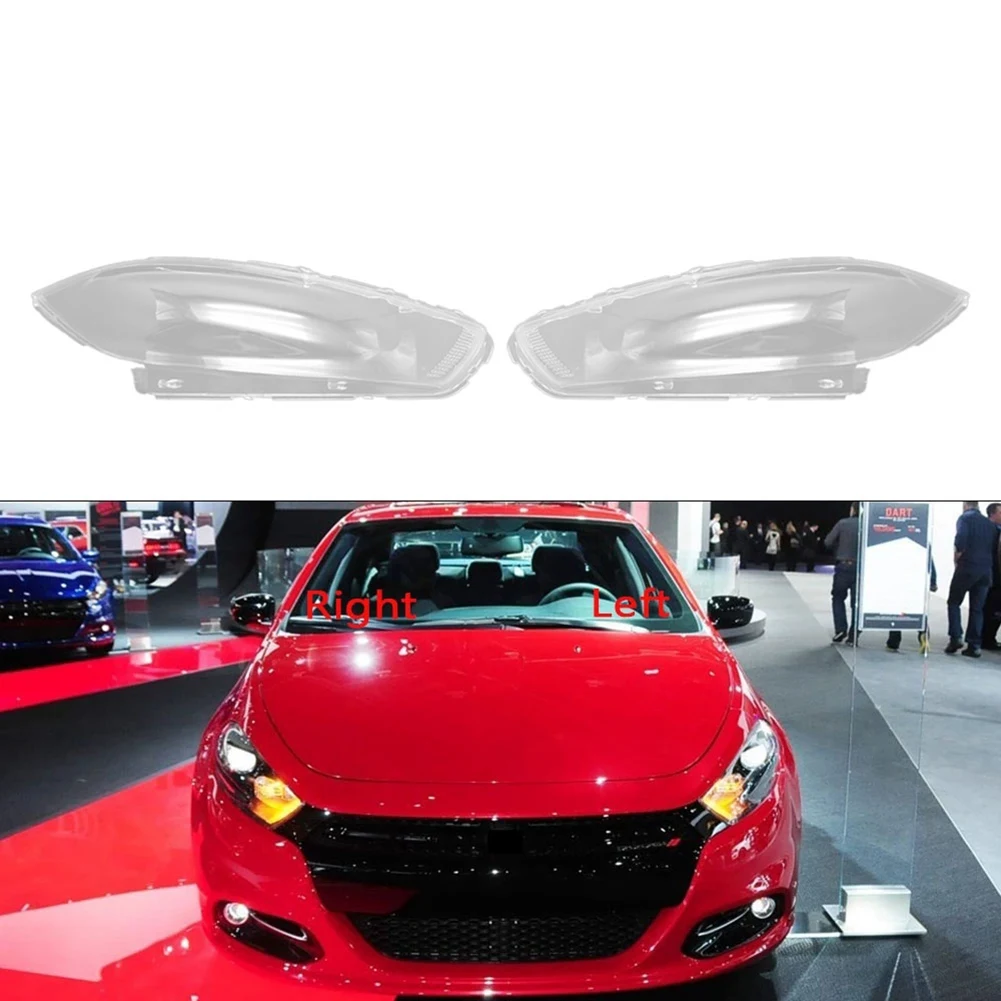 Car Left Headlight Shell Lamp Shade Transparent Lens Cover Headlight Cover for Dodge Dart 2013 2014