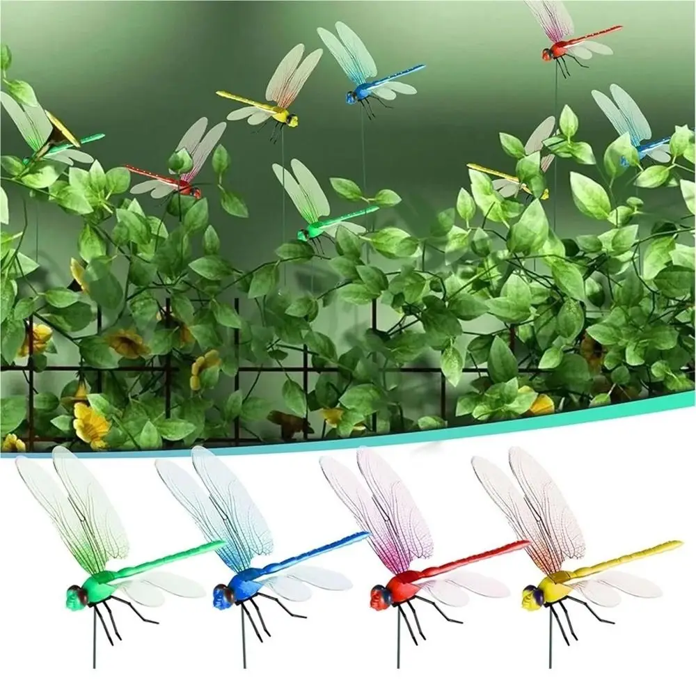

DIY Fake Dragonfly Rod Clip Simulated Patio Decor Gardening Fake Dragonfly Pole Clip Dragonfly Clips Insect Repellent Rod