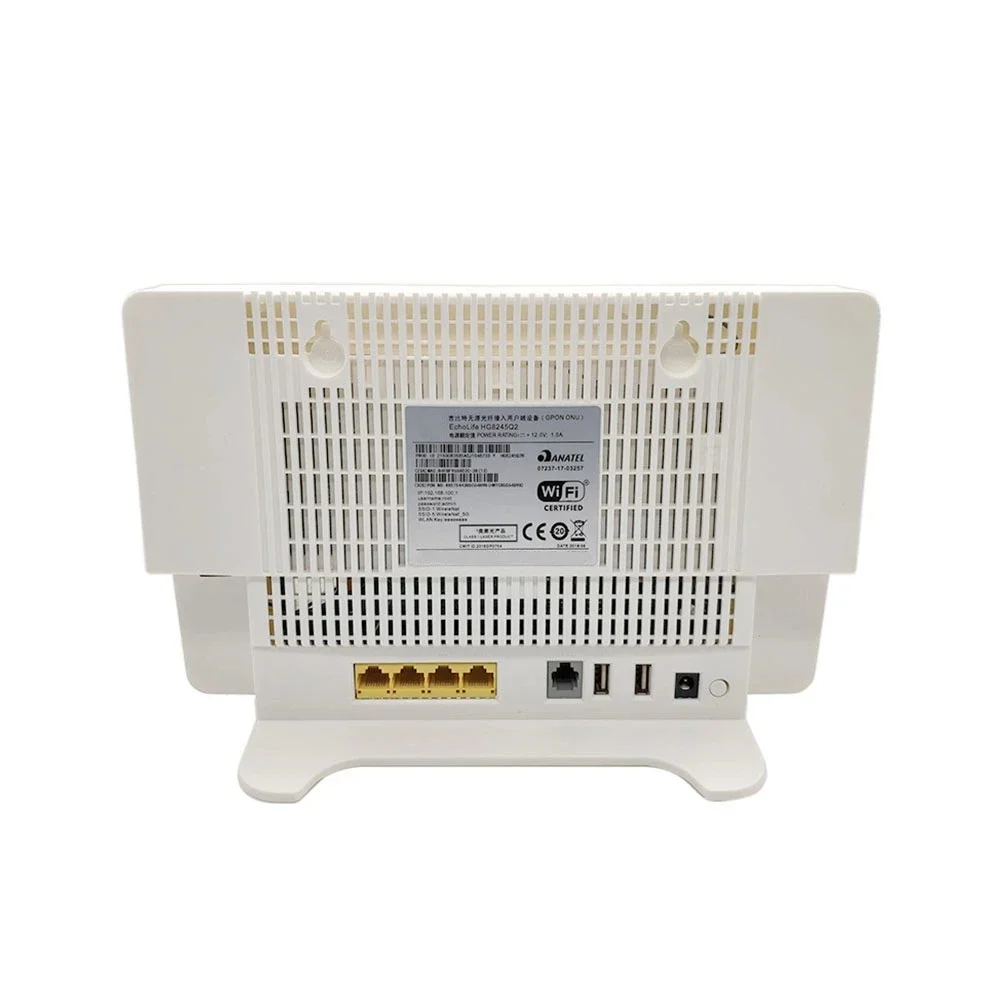 New HG8245Q2 Gpon SC APC/UPC ONU ONT 4GE + 2tel + Wifi, 2.4GHz and 5GHz Dual Band Network Equipment, English Firmware