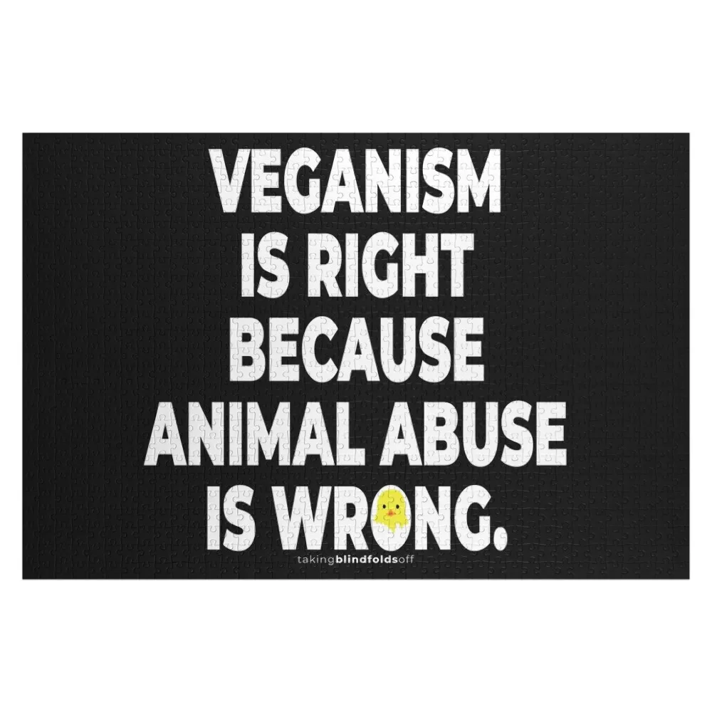 

Vegan Activist Graphics #takingblindfoldsoff 74 Jigsaw Puzzle Scale Motors Photo Novel Toys For Children 2022 Puzzle