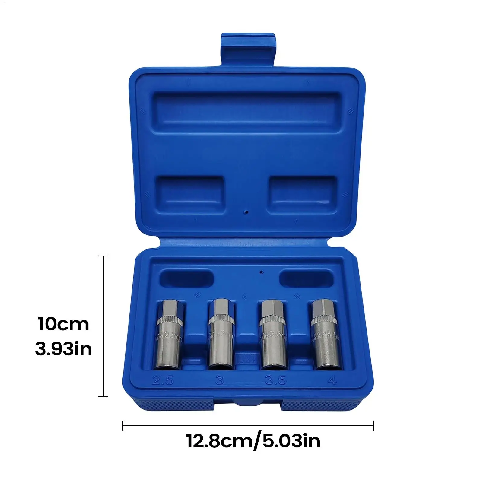 Picture 7: Bolt Extractor Kit 4 Pieces 1/4Inch Universal Remover Extractor Socket Set For Damaged Car Automotive Mechanics Maintenance Home