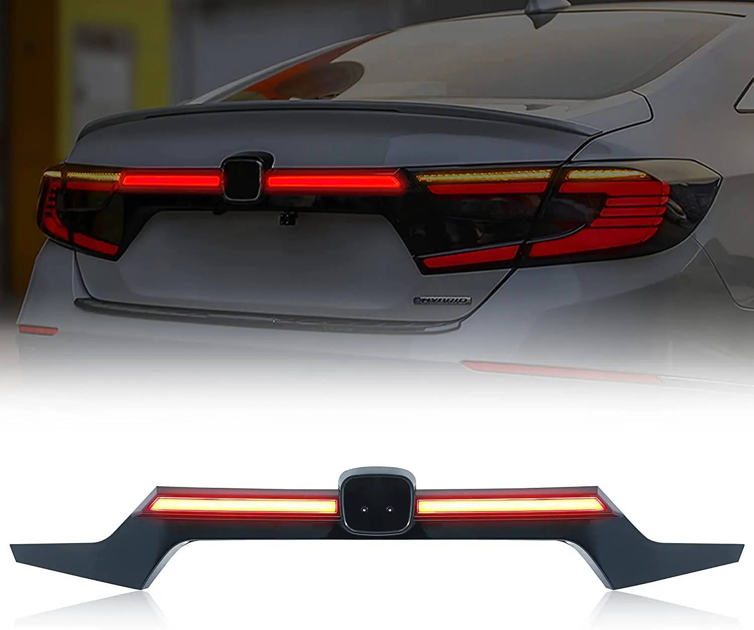 LED TailGate For Honda Accord 2018 2019 2020 2021 2022 10th Gen Animation DRL Sequential Indicator Rear Lamp Assembly