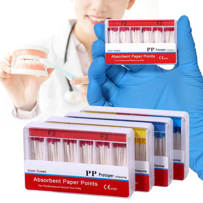 Dental Absorbent Paper Points F1F2F3 Dental Root Cancel Files Endodontics Cotton Fiber Tips Dentist Product Materials Tools