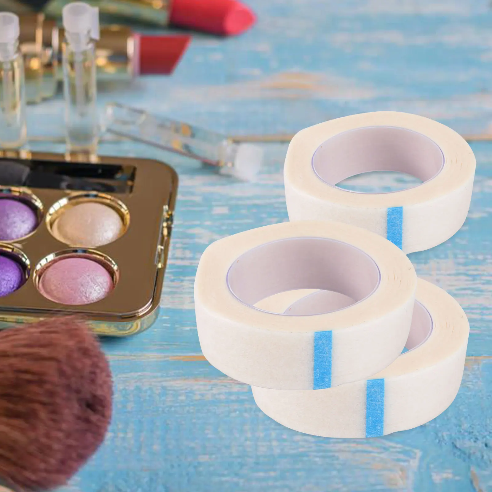 20 قطعة شريط عزل لملحقات رمش غير المنسوجة النسيج شريط لاصق لوازم صالون التجميل لاش فصل أداة البني