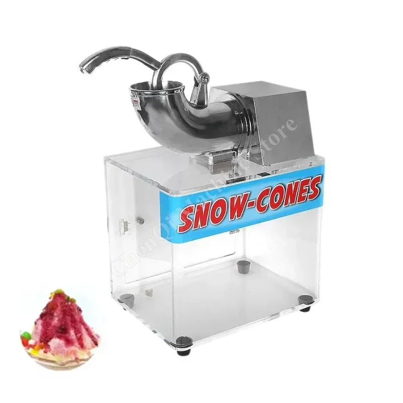 

Измельчители льда, электрическая коммерческая машина для изготовления ледяных снежных конусов, профессиональная машина для бритья льда с двойными лезвиями из нержавеющей стали