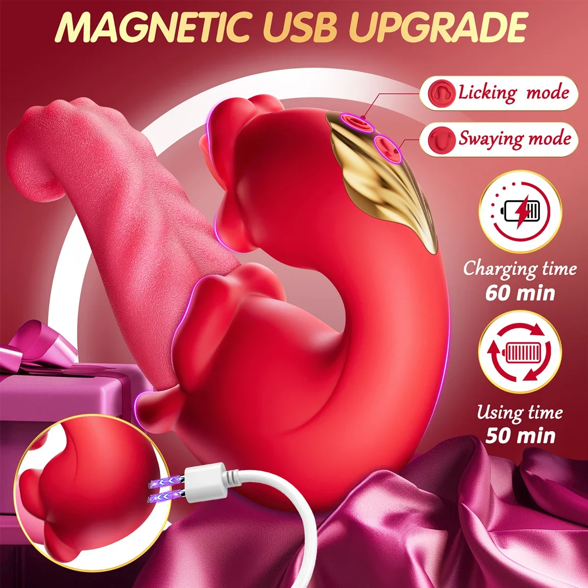 Leistungsstarke Klitoris Zunge Lecken Vibrator für Frauen Klitoris Nippel G-Punkt Stimulator Weibliche Vagina Massager Vibrator Erwachsene Sex Spielzeug