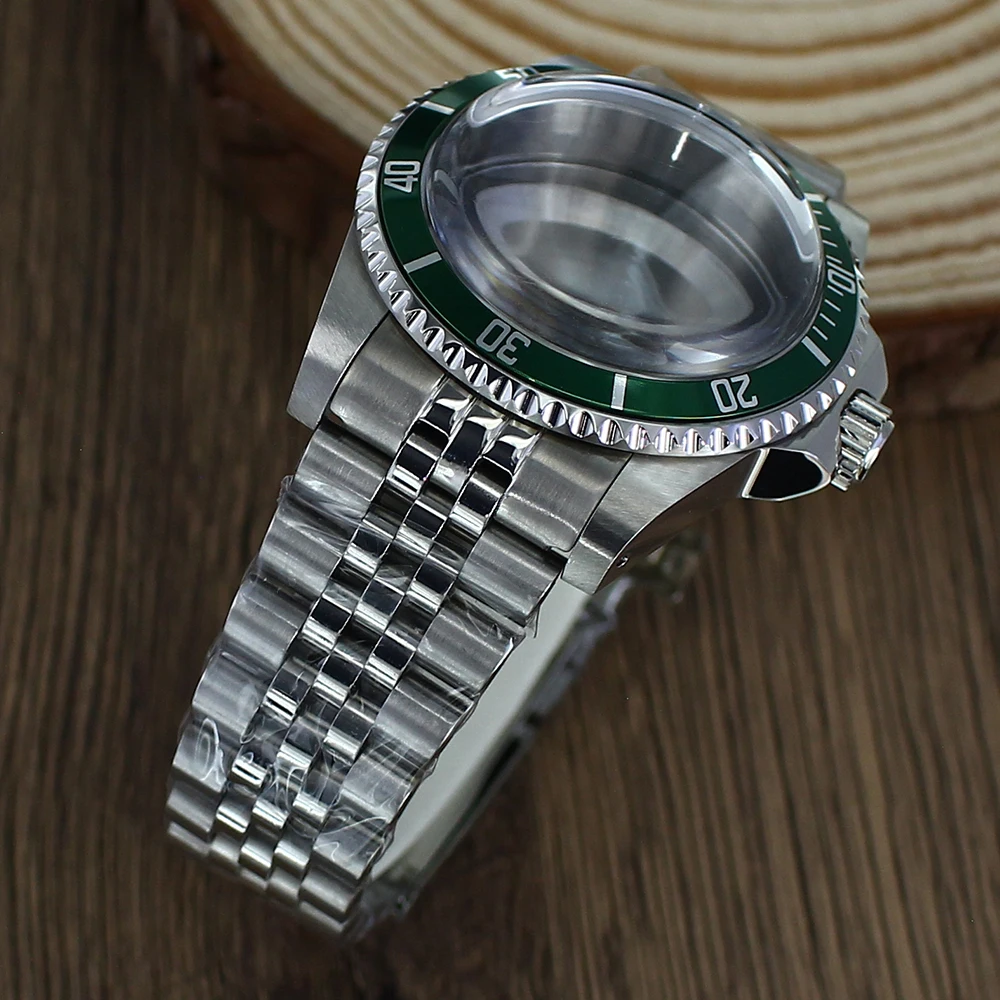 38mm SUB Classic Dive Watch Case NH35 accessories Sapphire For Retro Submariner NH35 NH36 4R36 120Clicks Parts Jubilee Bracelet