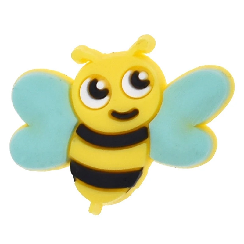 Cute Bee Shoe Charms para Crocs Sandals, Kids 'Clogs Pins, Boys and Girls Badges, Jeans Decorações, Buckle Acessórios, Homens e Mulheres