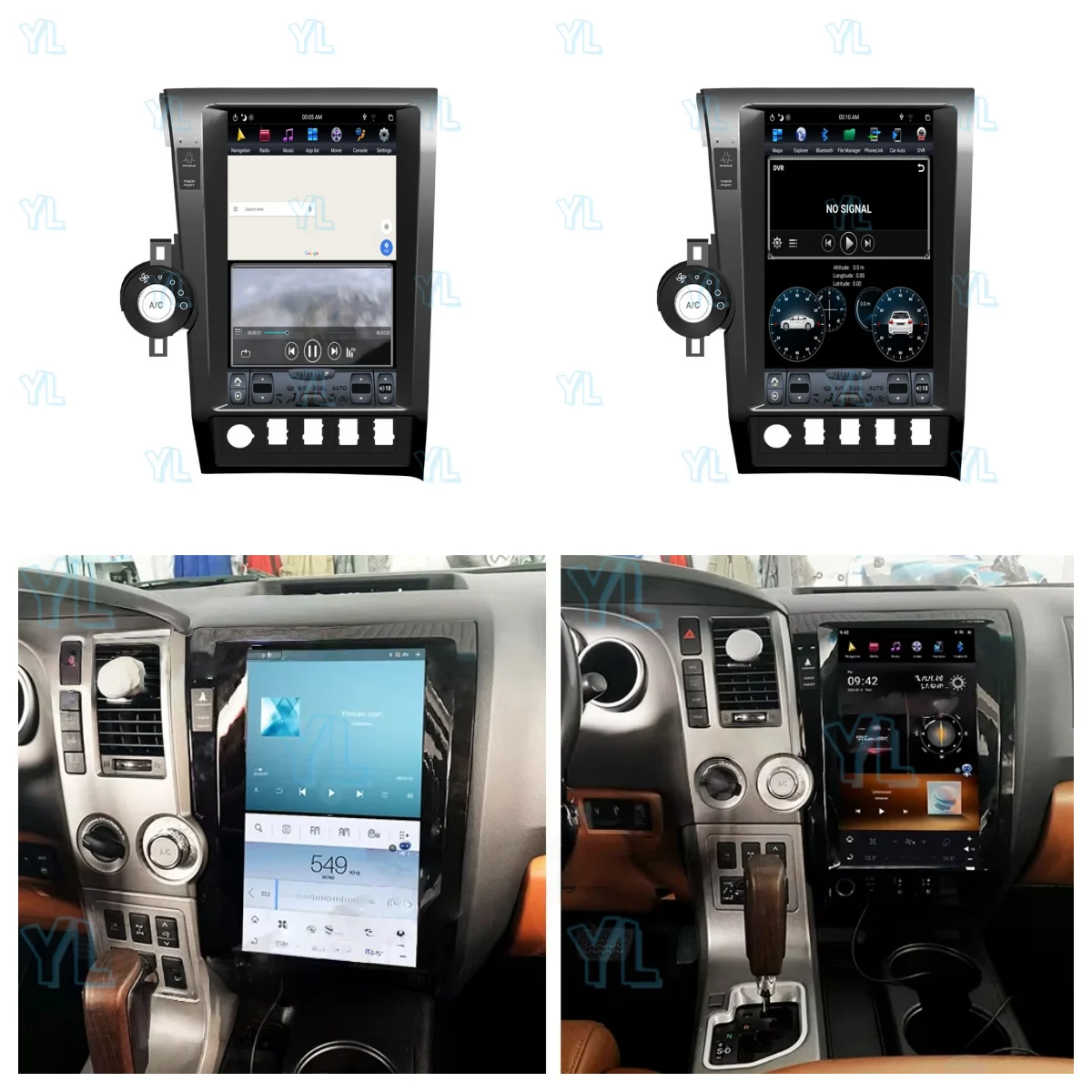 

GPS-навигация для Toyota Sequoia 2007-2019 13,6 "Android13 автомобильный сенсорный экран авто стерео мультимедийный плеер магнитофон головное устройство