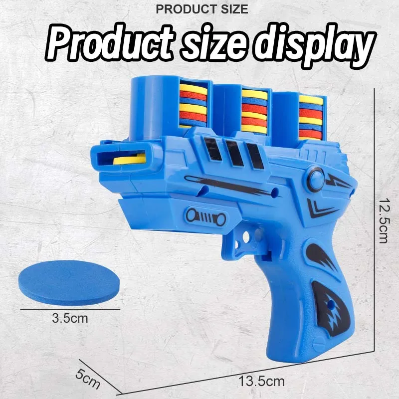 Children's Shooting Toy Gun With Soft Bullets Catapult EVA Flying Saucer Gun Outdoor Battle Repeated Shooting Games Toys