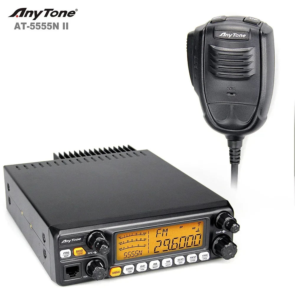 AnyTone AT-5555N II AM PEP:60W /FM:50W /SSB:60W(PEP) High Power Walkie Talkie AM/FM/USB/LSB Mode 10 Meter Radio