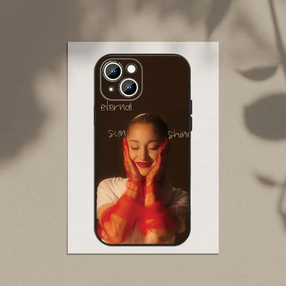 A- Ariana G-Grande Yes And Phone Case For Apple iPhone 15,14,13,12,11,XS,XR,X,8,7,Pro,Max,Plus,mini Silicone Black Cover