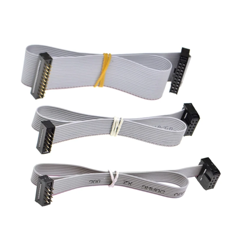 2pcs Fc-fd Dc4 Idc 2.54mm Pitch Male To Female Connector 6p/8/10/12/14/16/20/24/26/30/34/40 Pin Flat Ribbon Download Data Cable